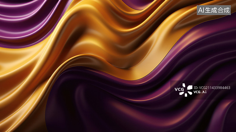 【AI数字艺术】流动的丝绸质感图片素材