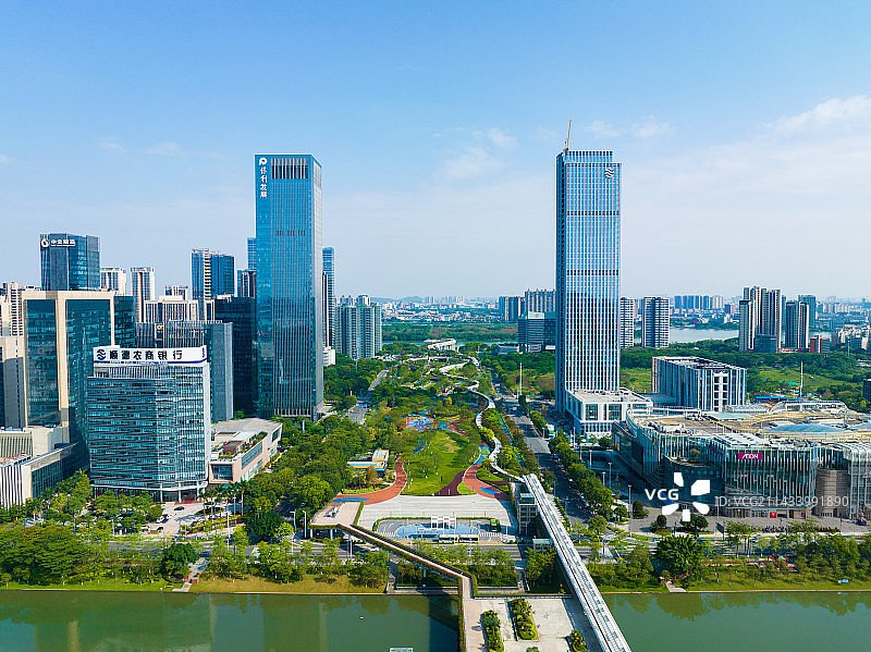 佛山市顺德区德胜新城、顺德新城区、大良新城区图片素材