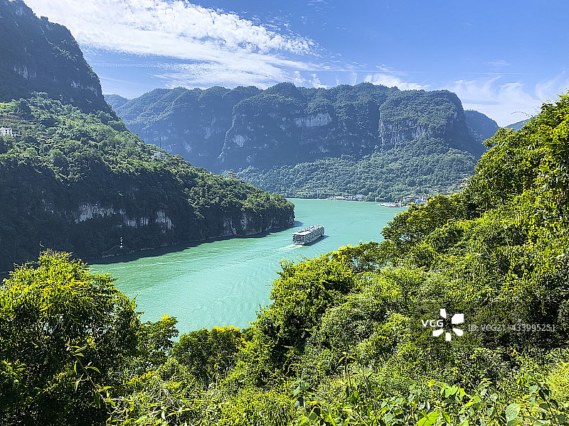 湖北宜昌三峡人家景区壮美风景图片素材
