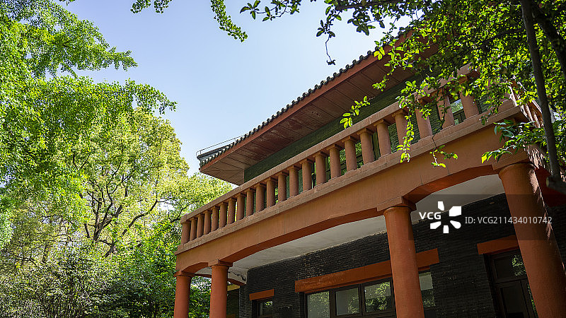 成都人民公园中正图书馆旧址图片素材