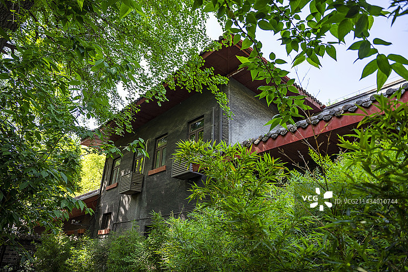 成都人民公园中正图书馆旧址图片素材