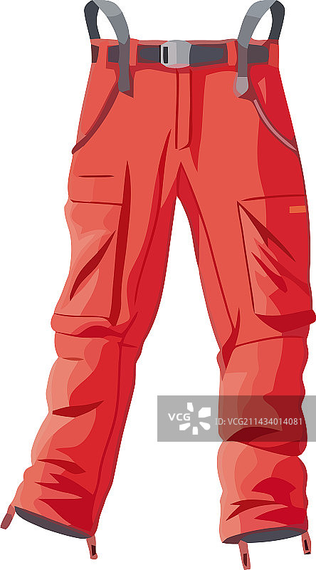 红色滑雪裤装备图片素材