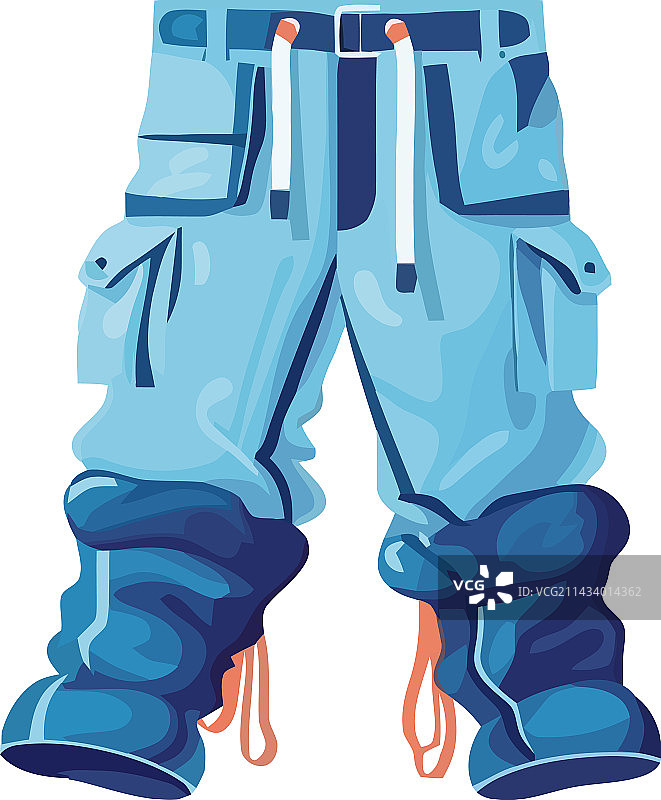 蓝色滑雪裤装备图片素材