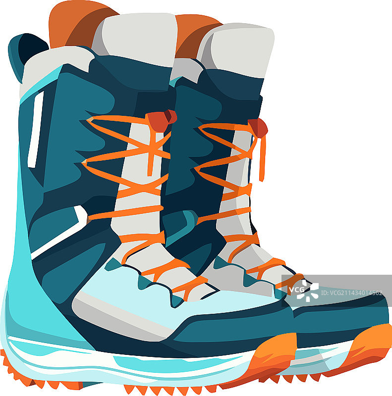 白色滑雪靴设备图片素材