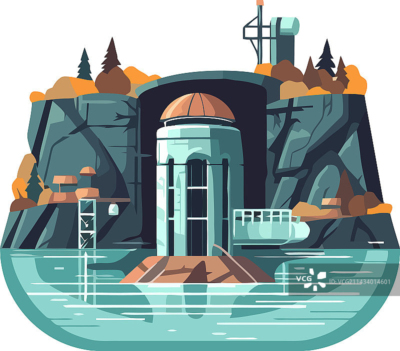 水力发电站工厂图片素材