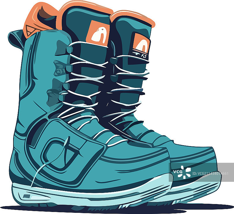 灰色滑雪靴图片素材