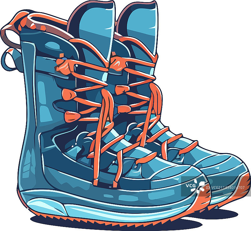 红色滑雪靴装备图片素材