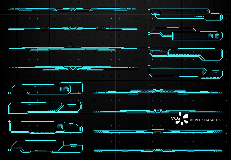 未来科技感抬头显示器信息框边界显示界面图片素材