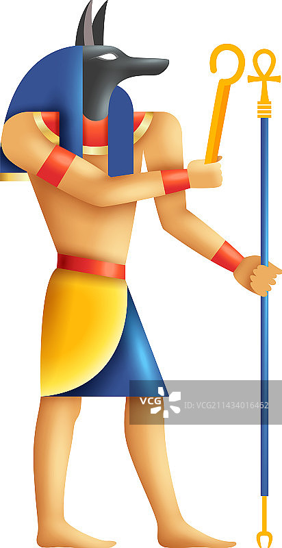 阿努比斯卡通图片素材