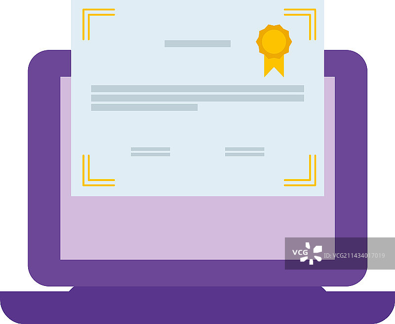 带有文凭的笔记本电脑在线学习图片素材