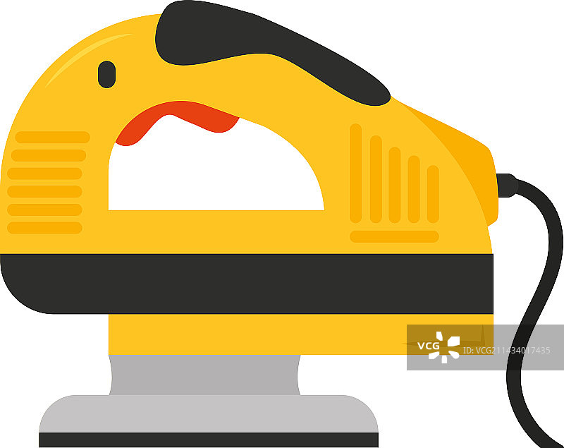 黄色木匠展示锯子和设备图片素材