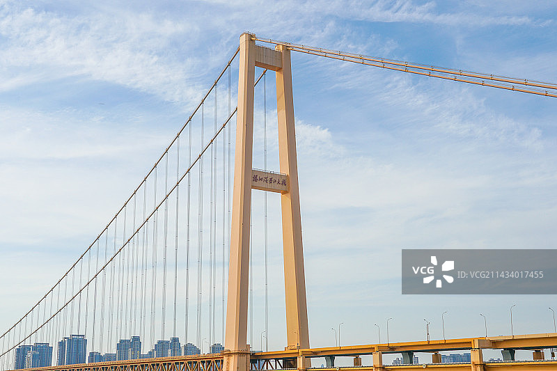 武汉杨泗港长江大桥自然风光图片素材