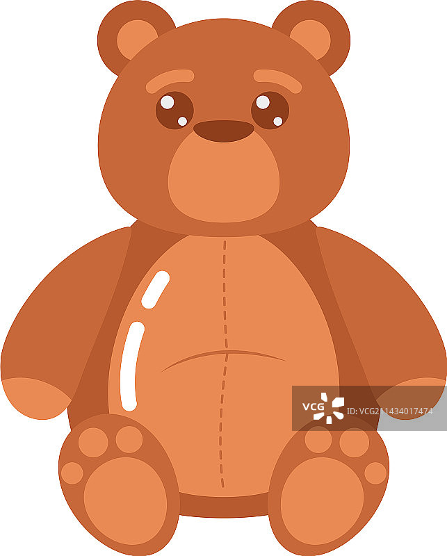 坐在自然环境中的蓬松冬季泰迪熊图片素材