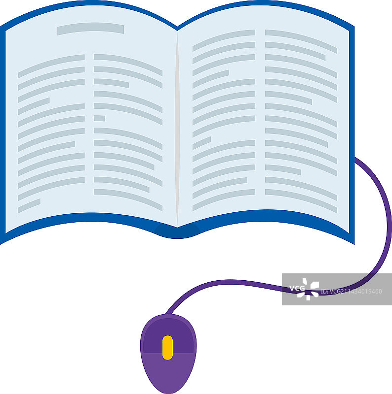 带有鼠标的电子书文本图片素材