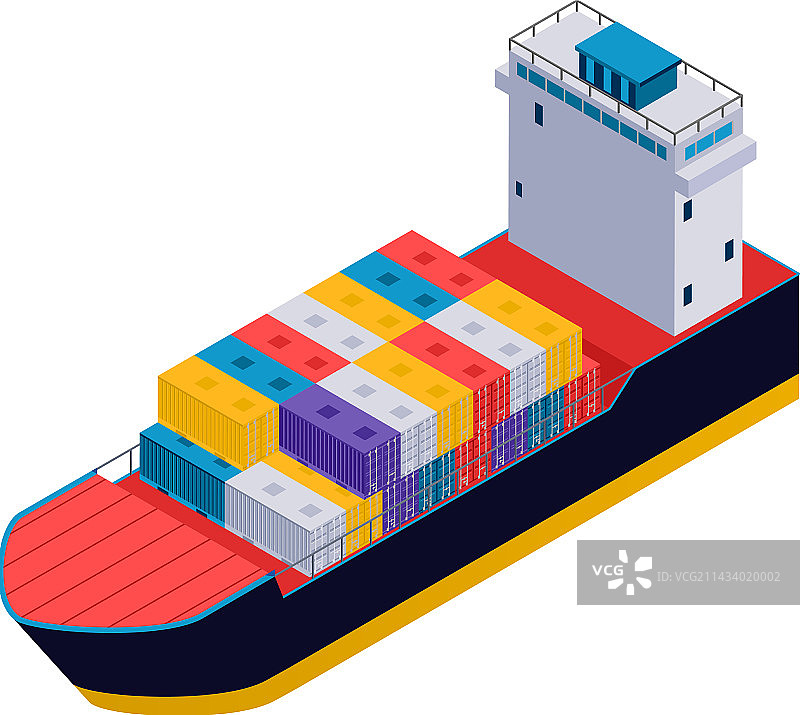 2.5D货船图片素材