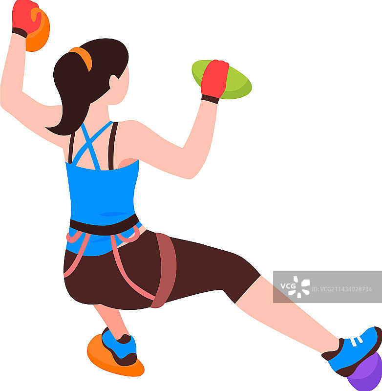 2.5D攀岩者图片素材