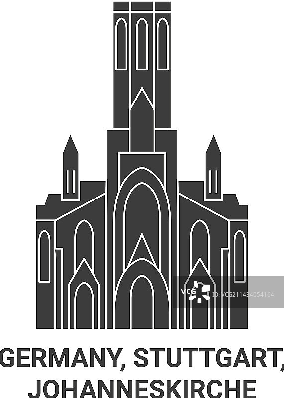 德国斯图加特约翰尼斯教堂旅游地标图片素材