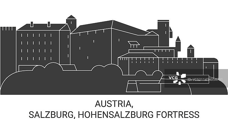 奥地利萨尔茨堡要塞旅游风光图片素材