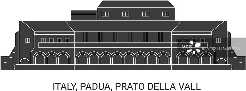 意大利帕多瓦瓦莱广场旅行地标图片素材