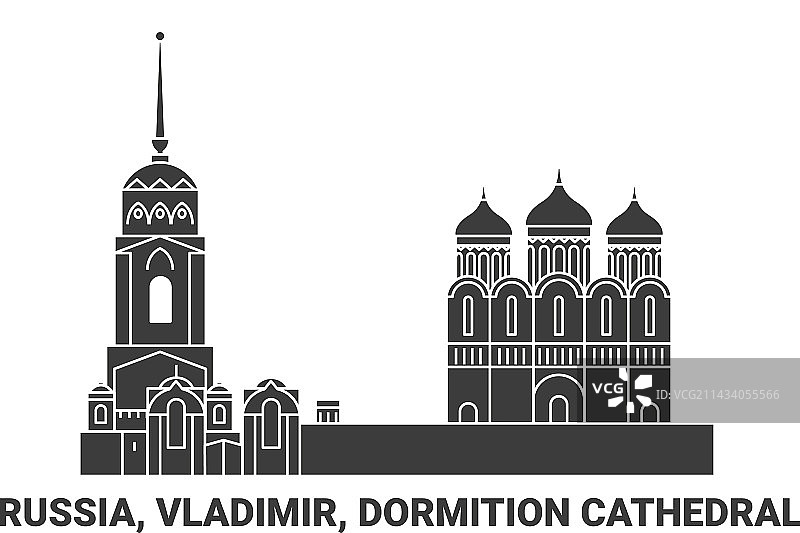 俄罗斯弗拉基米尔圣母升天大教堂旅行图片素材