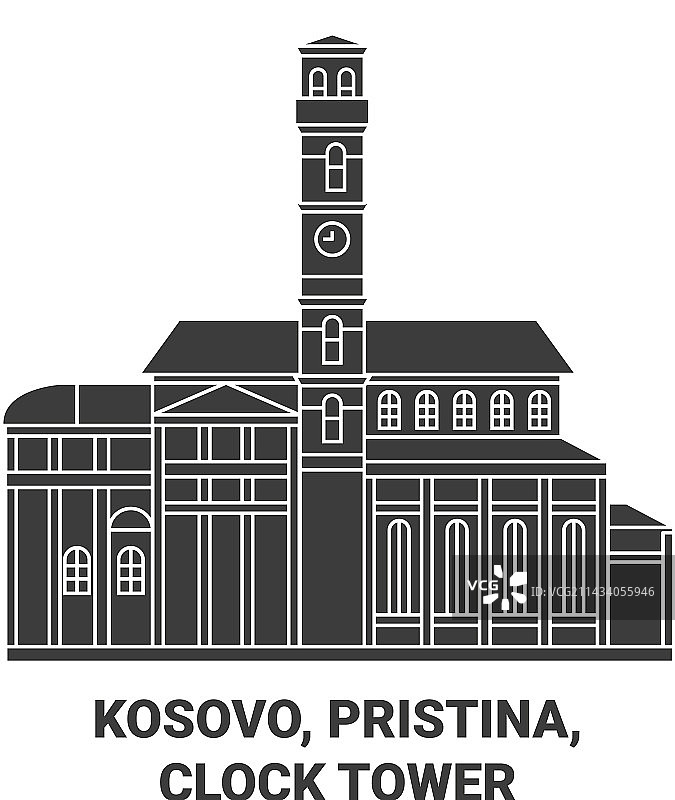 科索沃普里什蒂纳钟楼旅游地标图片素材