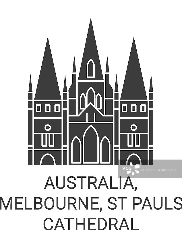 澳大利亚墨尔本圣保罗大教堂旅游图片素材