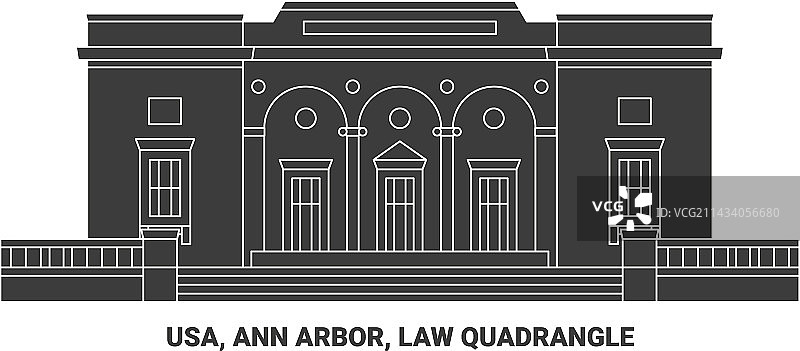 美国安娜堡法律四合院旅游地标图片素材