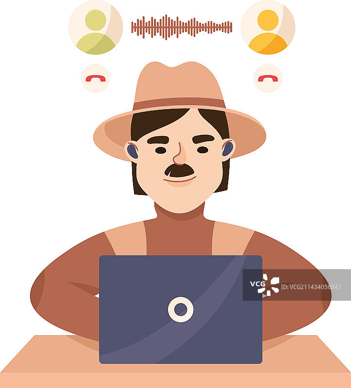 留着胡子的男人当私人侦探图片素材