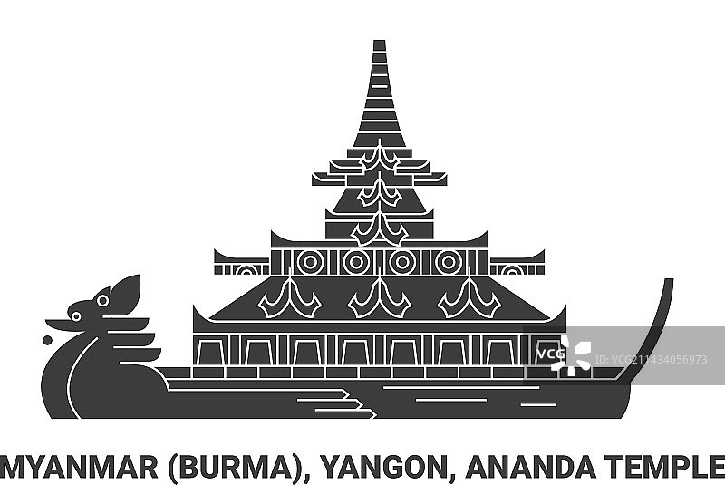缅甸仰光阿南达寺庙之旅图片素材
