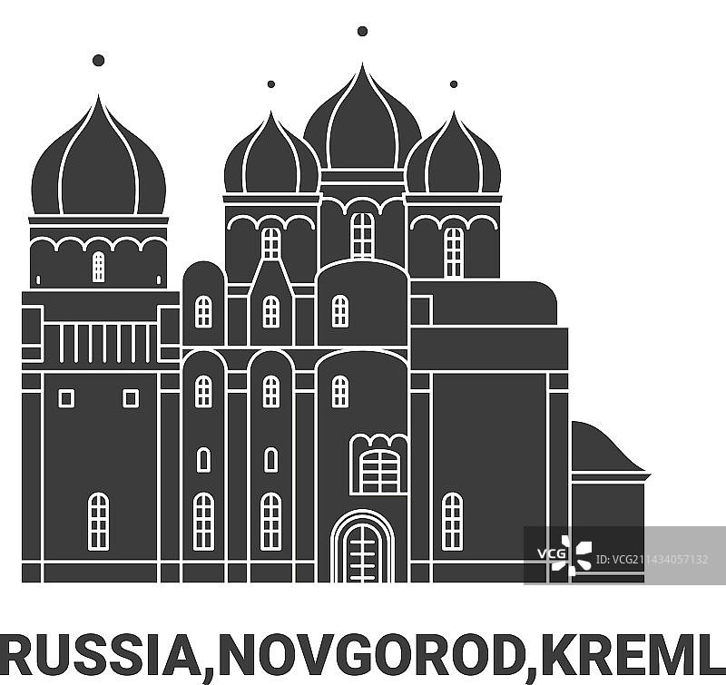 俄罗斯诺夫哥罗德克里姆林宫旅行地标图片素材