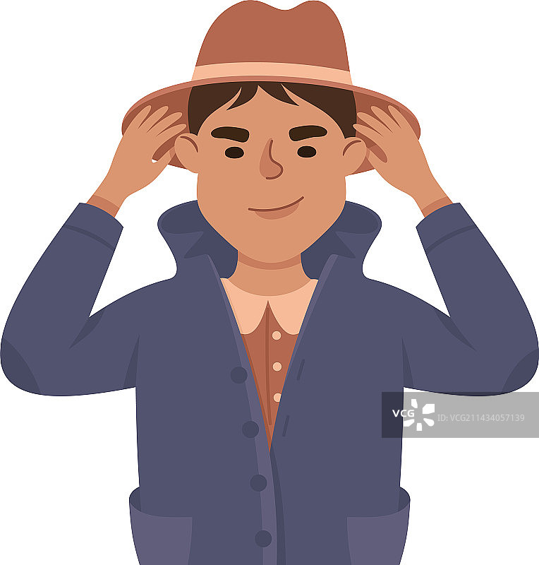 戴帽子的私人侦探图片素材