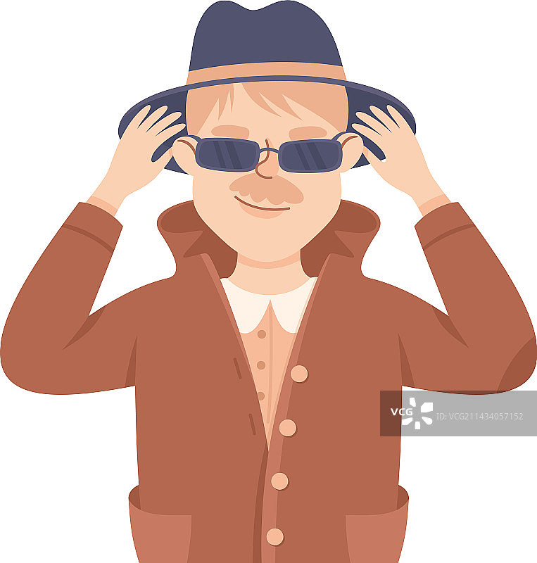 留胡子的私人侦探与间谍活动图片素材