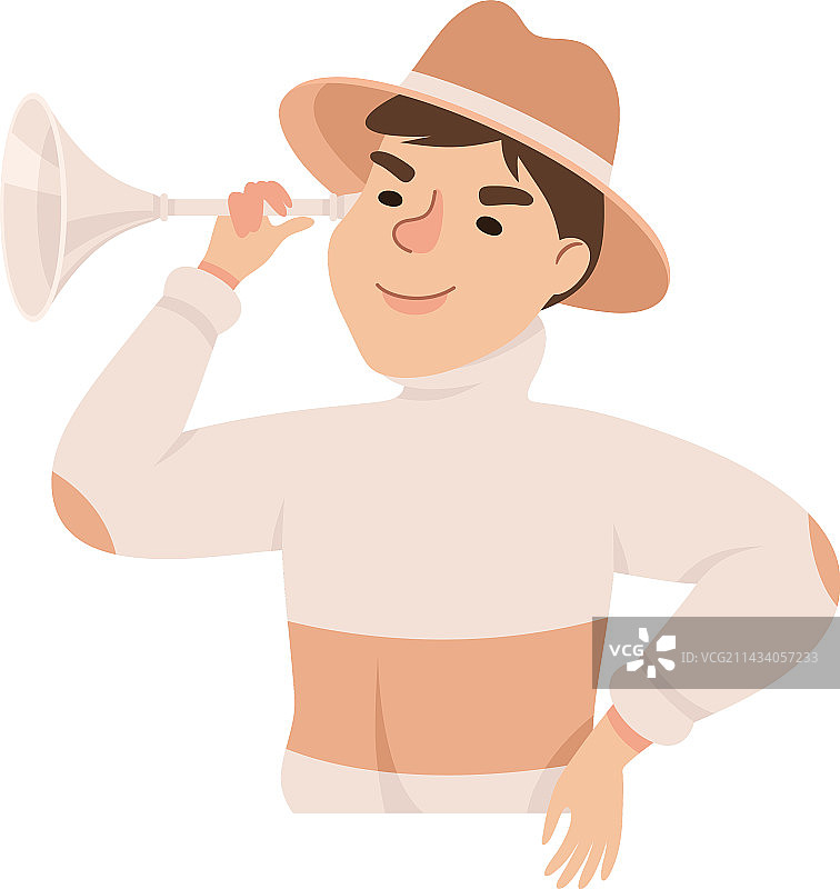 戴帽子男人的私人侦探间谍图片素材