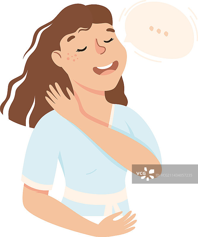 正在交谈和比划手势的年轻女人图片素材