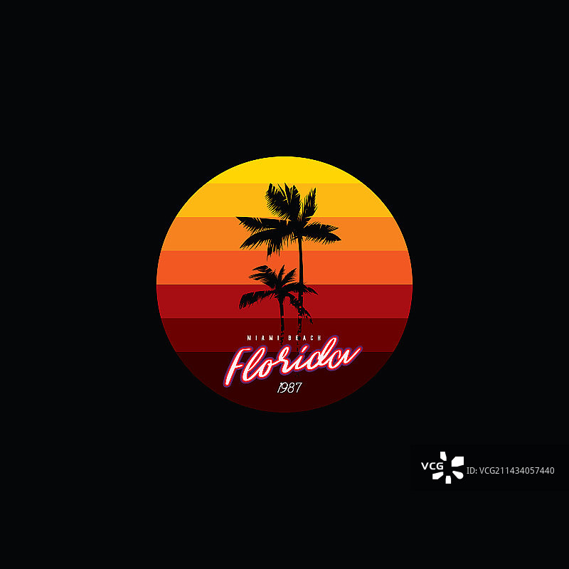 圆形日落图片素材