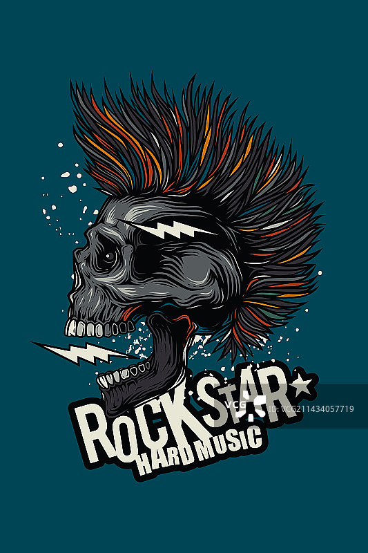 朋克摇滚骷髅图片素材