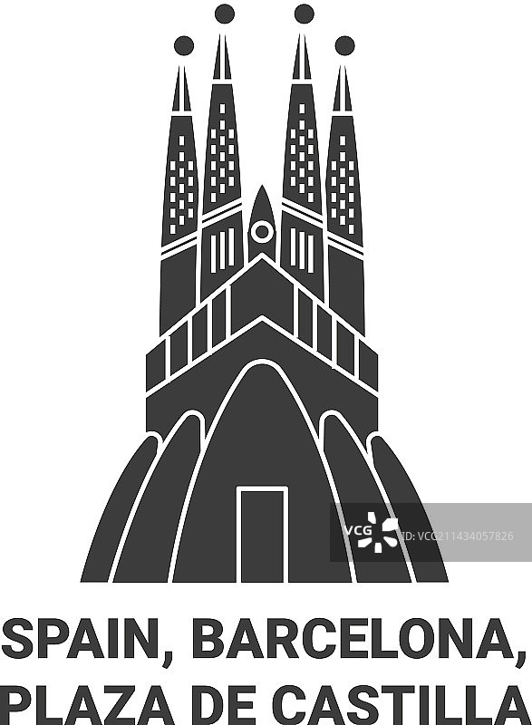 西班牙巴塞罗那圣家堂旅游地标图片素材