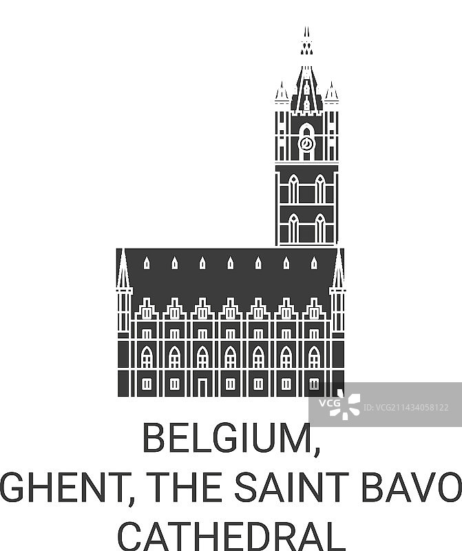 比利时根特圣巴夫主教座堂旅游图片素材