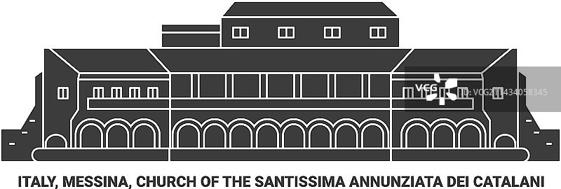 意大利墨西拿圣三教堂图片素材