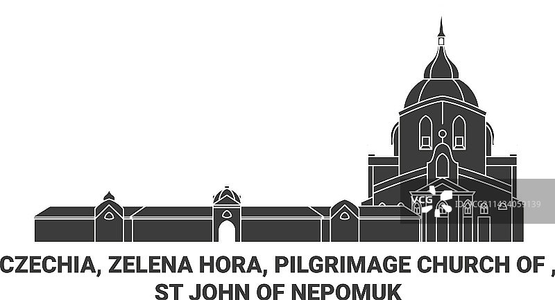 捷克共和国泽莱纳·霍拉朝圣教堂图片素材