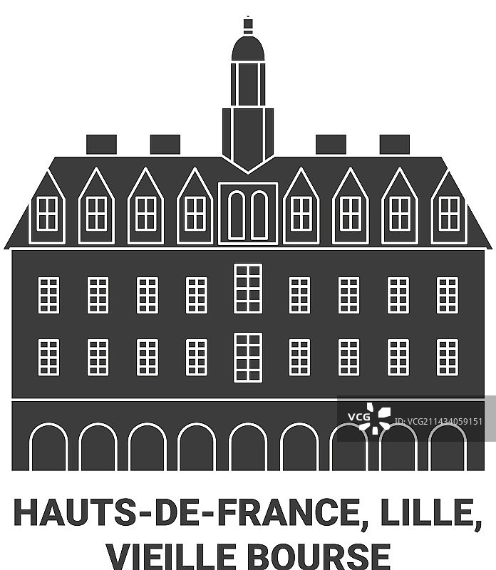 法国上法兰西里尔老证券交易所图片素材