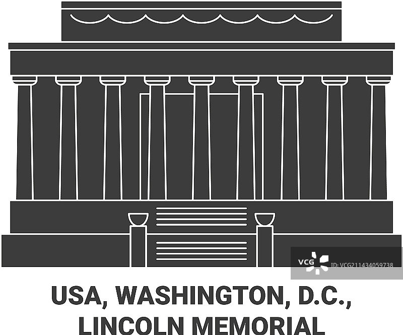 美国华盛顿特区林肯纪念堂图片素材