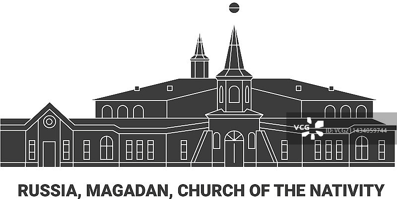 俄罗斯马加丹圣诞教堂旅游图片素材