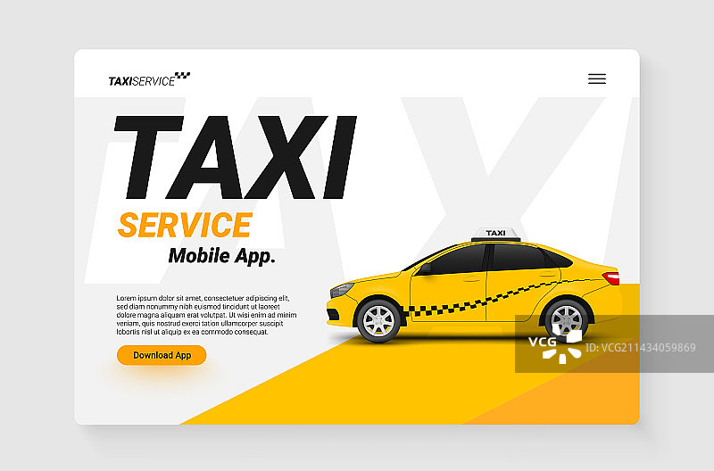 黄色出租车载客运输图片素材