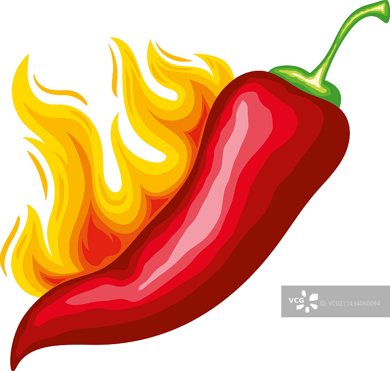 美食辣椒的火焰图片素材