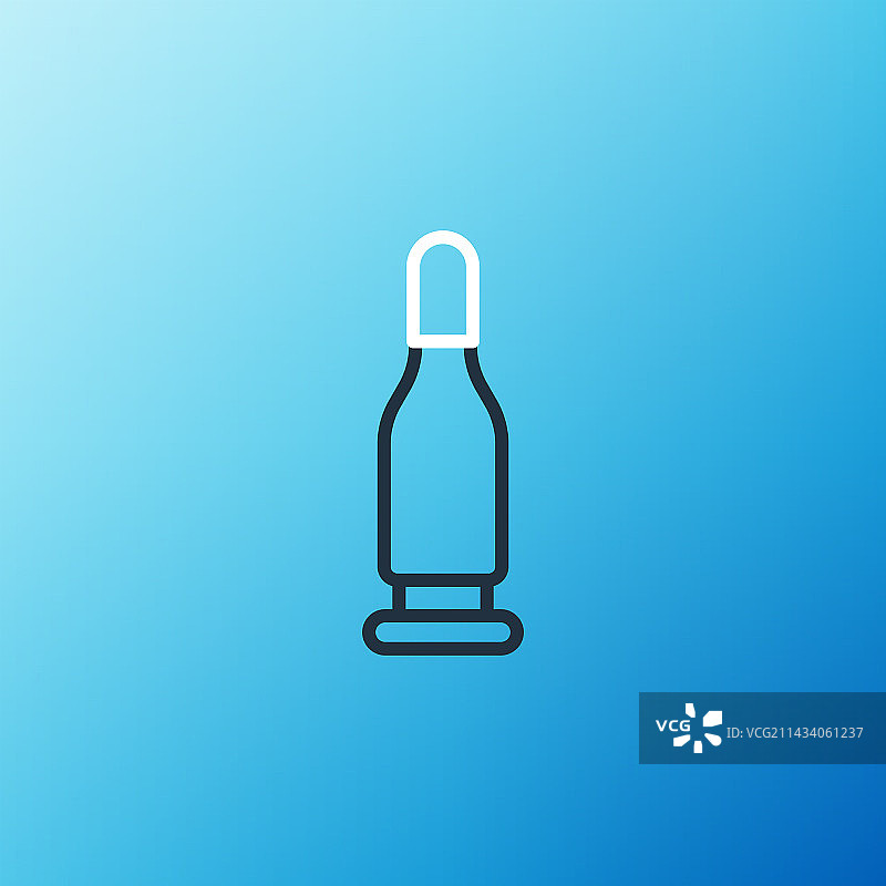 蓝色背景上的线条子弹图标图片素材