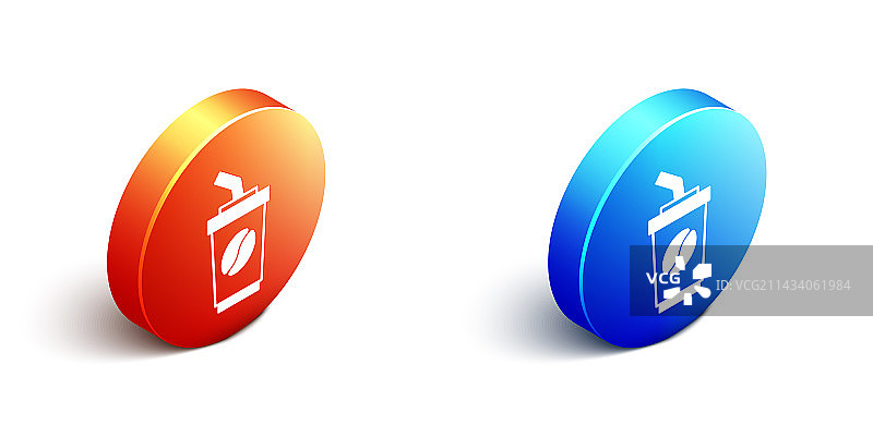 2.5D外带咖啡杯图标图片素材