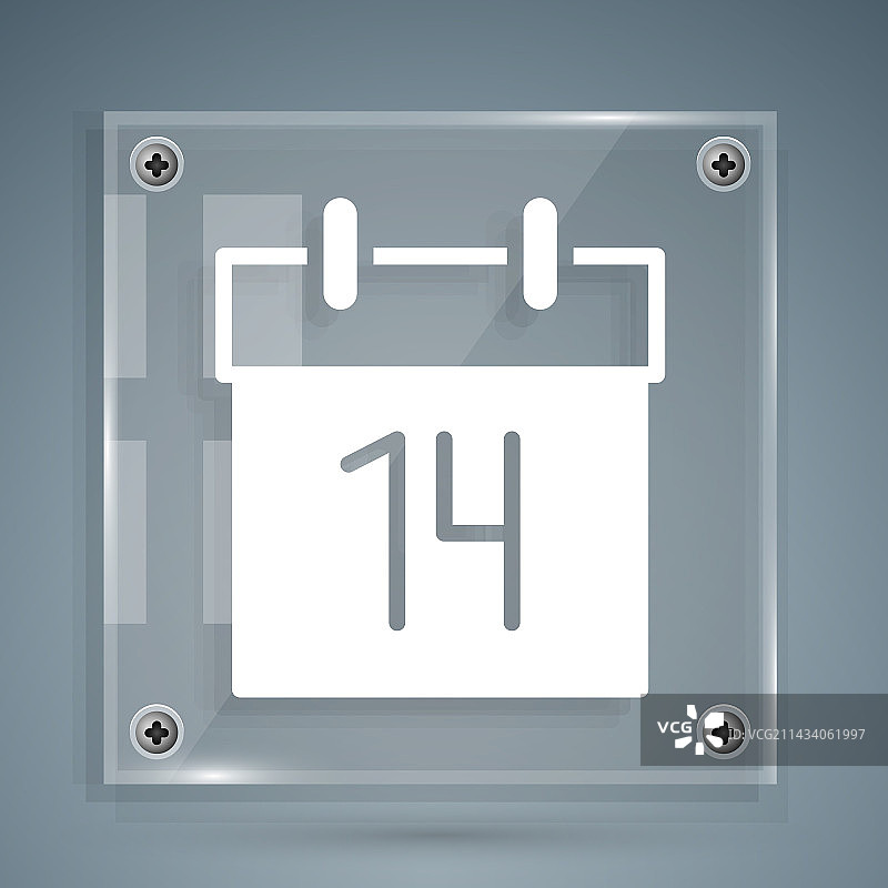 白色日历图标，灰色背景图片素材