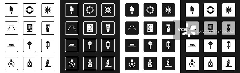 风向标、护照、野餐桌和长椅合集图片素材