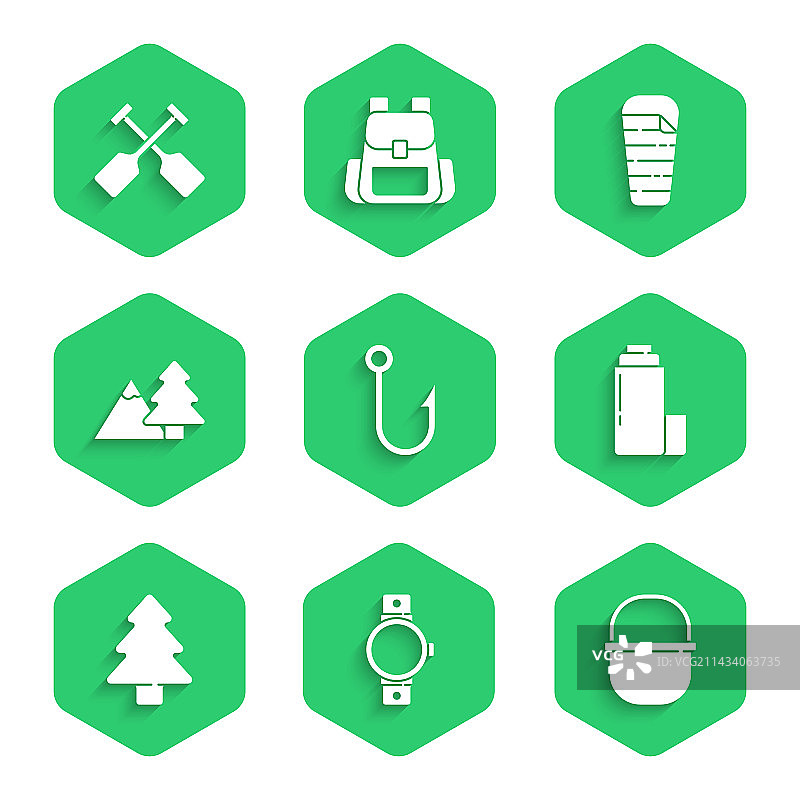 鱼钩、智能手表、露营锅、保温瓶图片素材